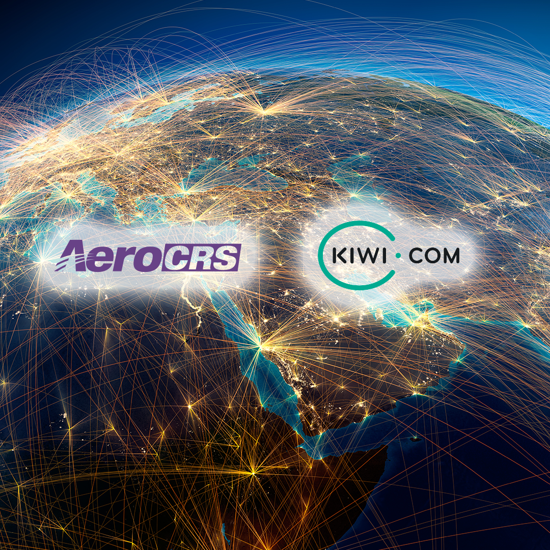 kiwi and aerocrs logos over world connections map